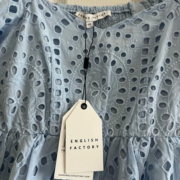 English Factory Eyelet Scallop Edge Dress - Picture 6 of 6